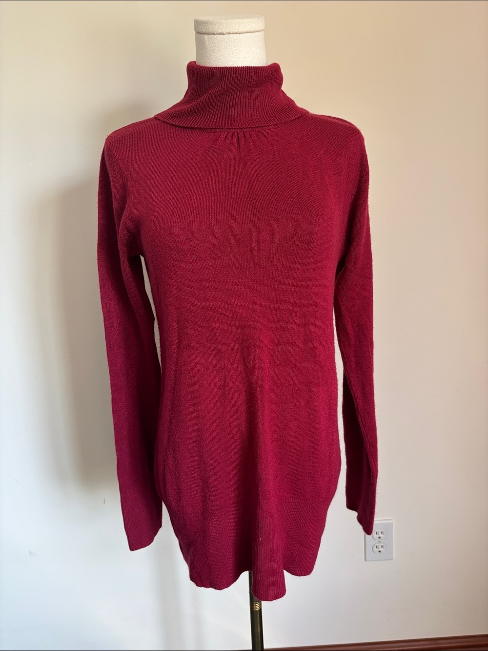 Motherhood Raspberry Red Turtleneck Sweater